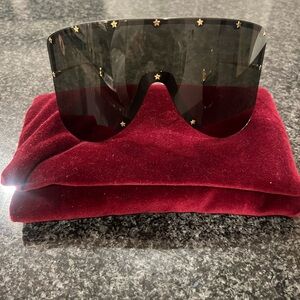 Gucci Black Sunglasses with Gold Star Accents